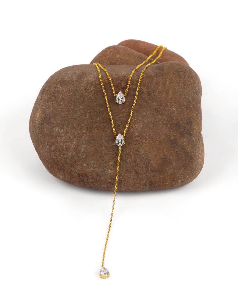 TAAHIRA Double Layered Zirconia Necklace - Image 2